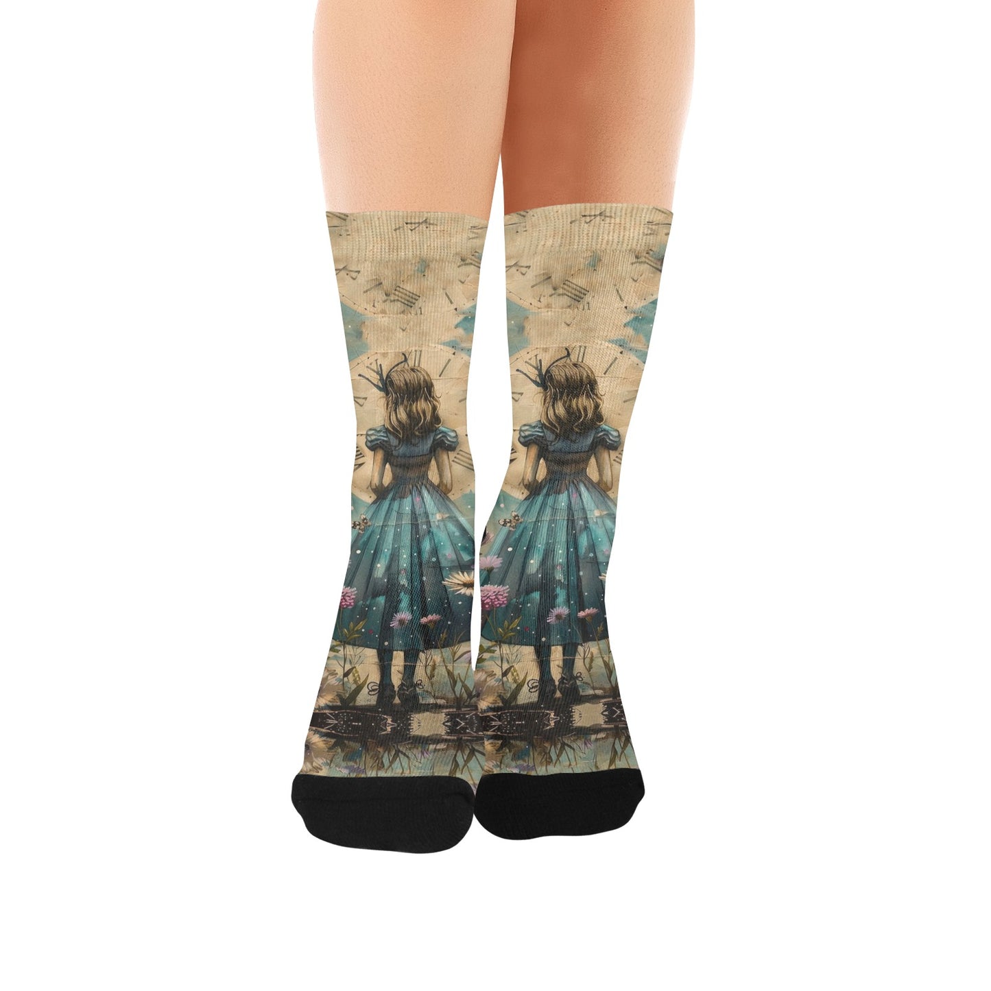 Alice in Wonderland Socks - Custom Socks for Women Made in USA