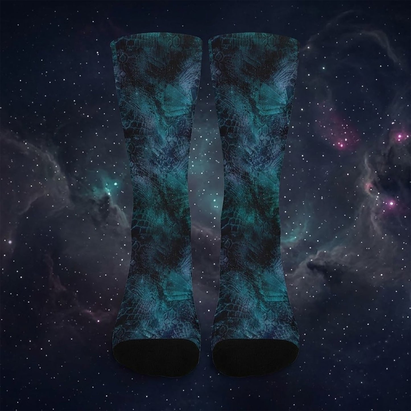 Space Digital Papers Socks - Custom Socks for Women Made in USA