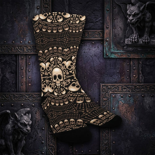 Skulls and Bones Socks - Custom Socks for Women Made in USA