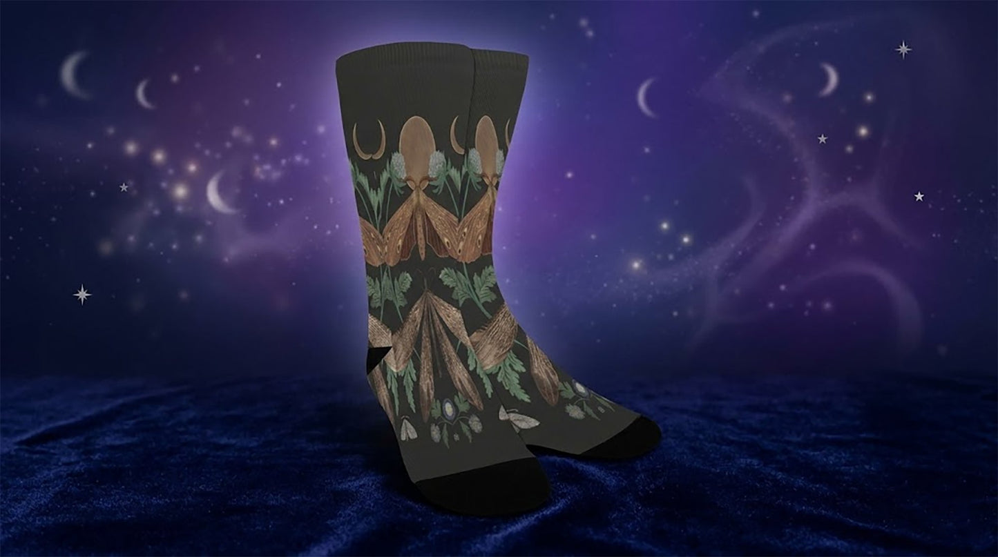 Lunar Wings Socks - Custom Socks for Women Made in USA