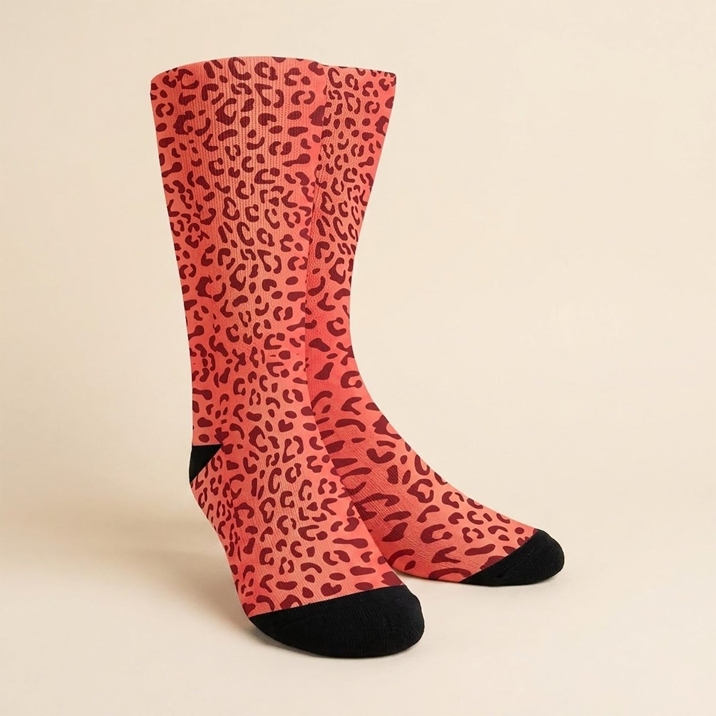 Orange Animal Socks - Custom Socks for Women Made in USA