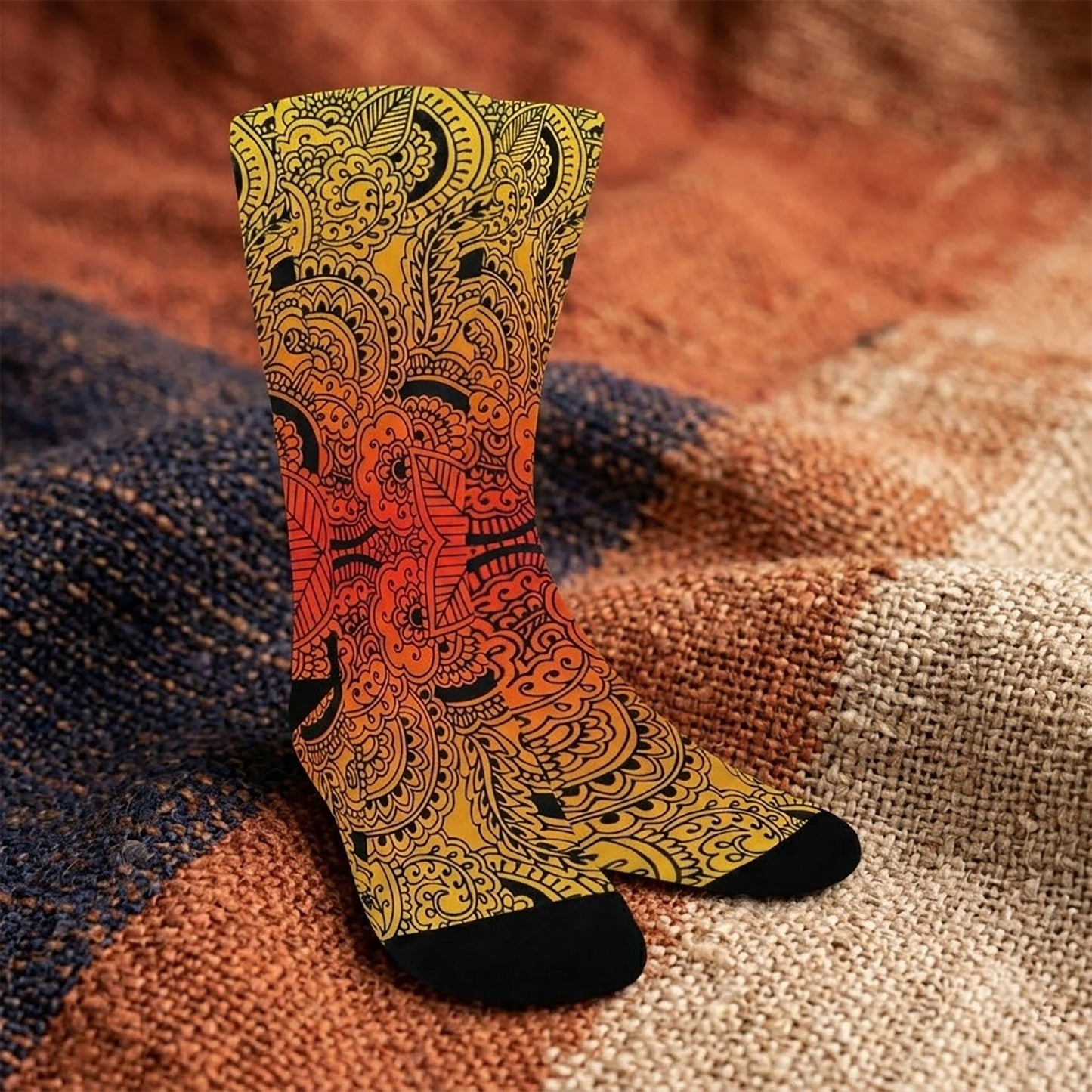 Henna Art Socks - Custom Socks for Women Made in USA