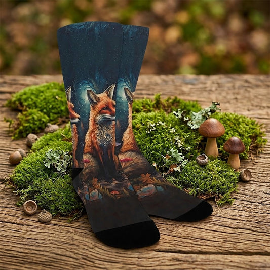 Enchanted Forest Guardian Fox Women's Crew Socks