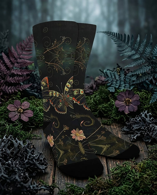 Butterfly Women Socks - Custom Socks for Women Made in USA