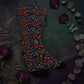 Dark Fabric Floral Socks - Custom Socks for Women Made in USA