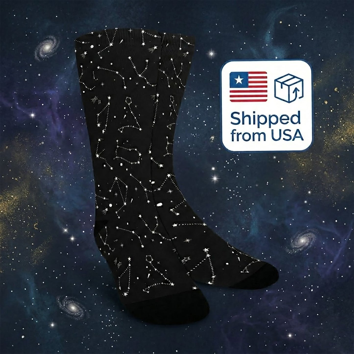 Celestial Seamless Socks - Custom Socks for Women Made in USA