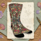 Vintage Flower Socks - Custom Socks for Women Made in USA