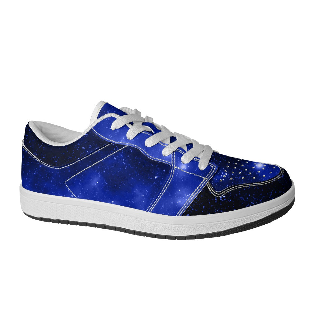 Blue Galaxy Women's Vegan Leather Sneakers