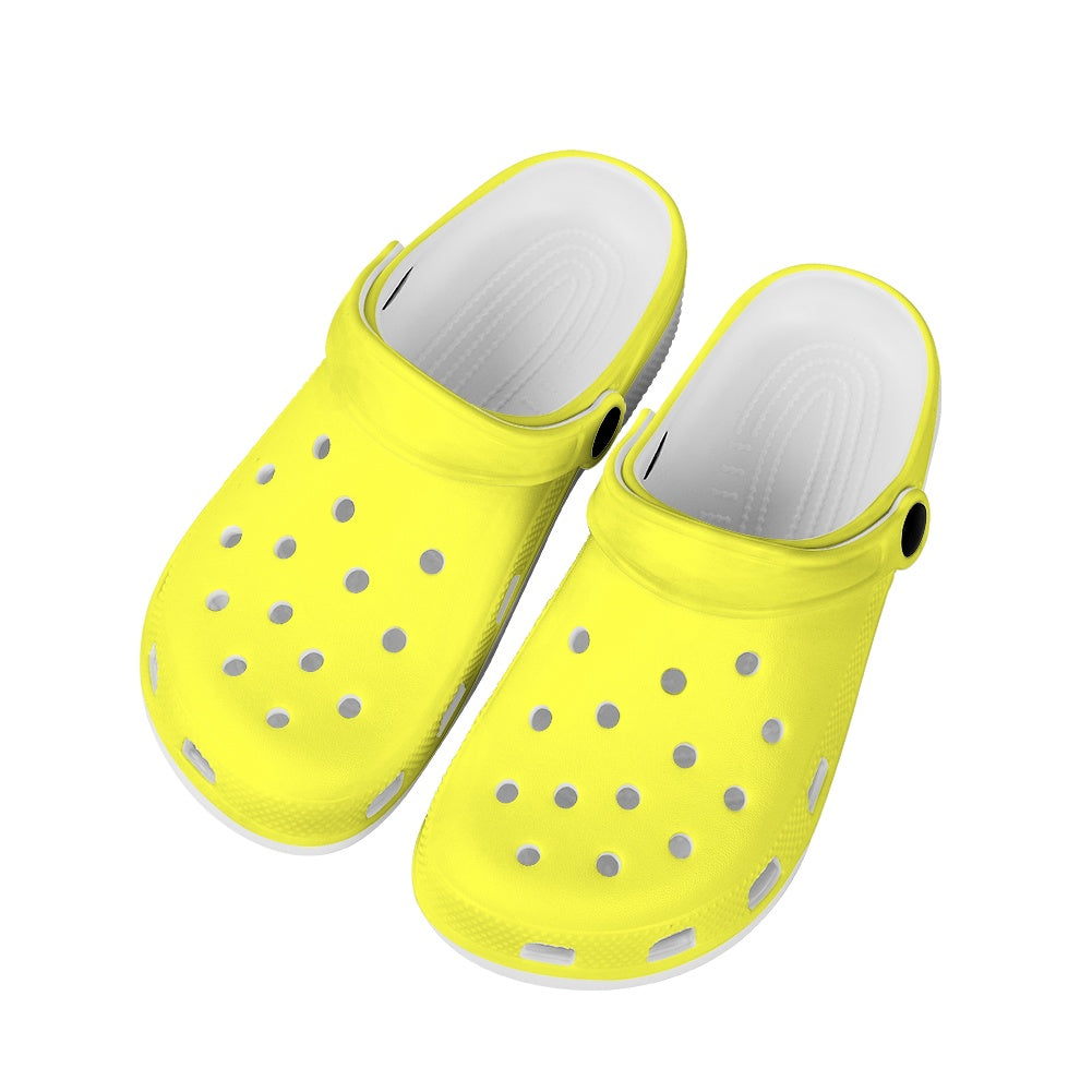 Lemon Yellow Women's Clogs Shoes