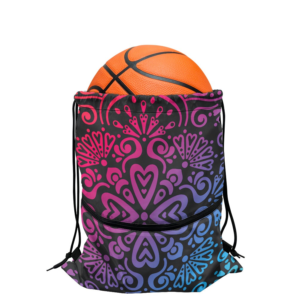 Bohemian Rainbow Women's Drawstring Backpack