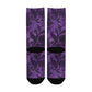 purple gothic pattern women's crew socks – Sole Design Studio