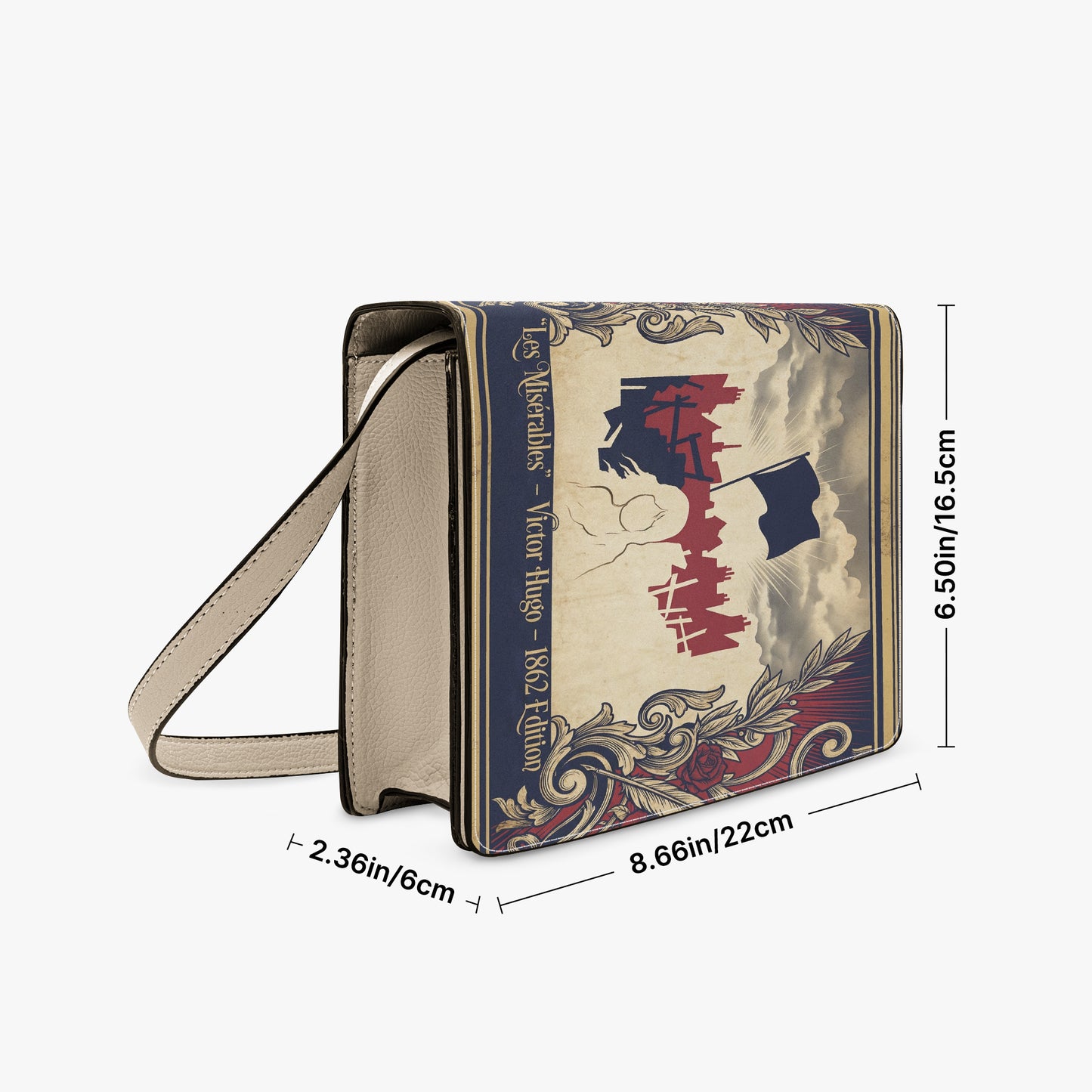 les miserables victor hugo book-shaped crossbody bag vegan leather – Sole Design Studio