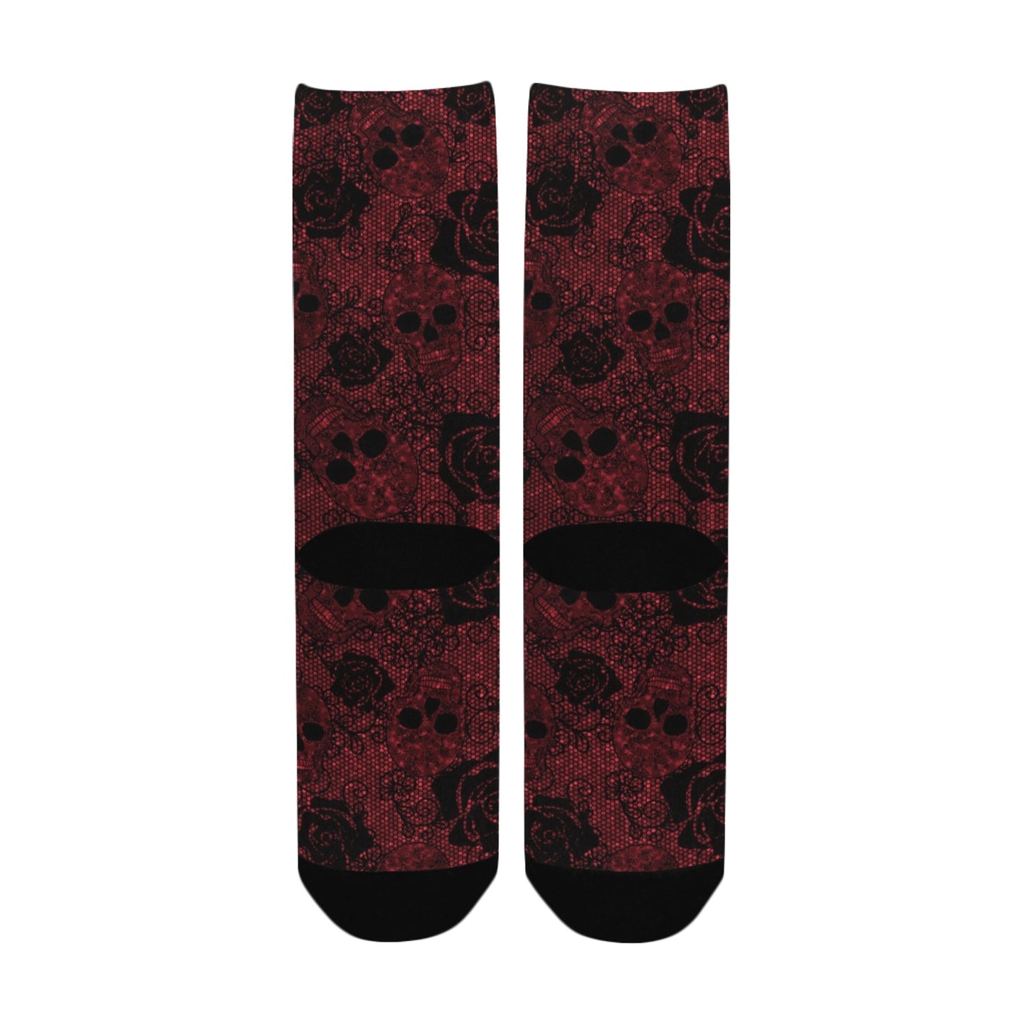 red rose skull women's crew socks – Sole Design Studio