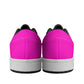 Hot Pink Women's Low Top Vegan Leather Sneakers