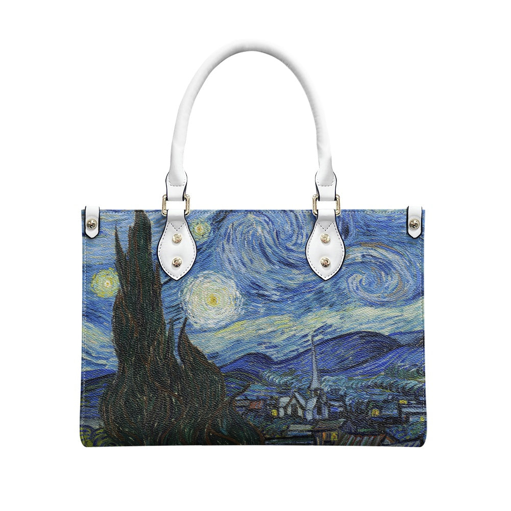 The Starry Night Vincent Van Gogh Women's Vegan Leather Handbag