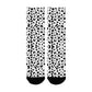 white leopard print women's crew socks – Sole Design Studio