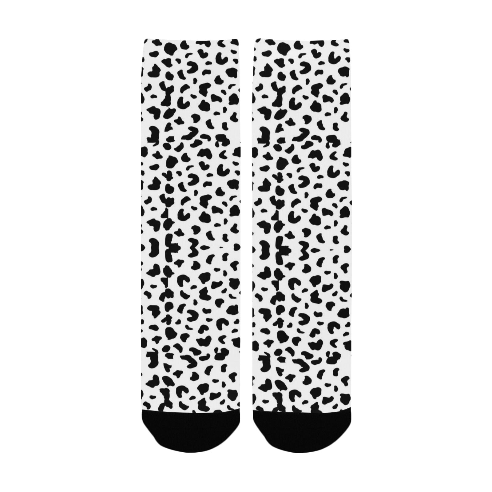 white leopard print women's crew socks – Sole Design Studio
