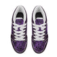 Purple Victorian Pattern Women's Vegan  Leather Sneakers