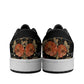 Two Chinese Dragons with Rose Flowers Vegan Leather Sneakers