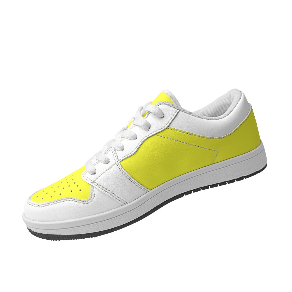 Subtle Yet Bright Leather Sneakers