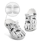 Black White Mushrooms Women's Height Increasing Clogs