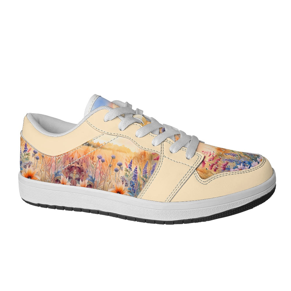 Wildflower Meadow Low Top Vegan Leather Sneakers