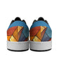 Geometric Blues Vegan Leather Sneakers