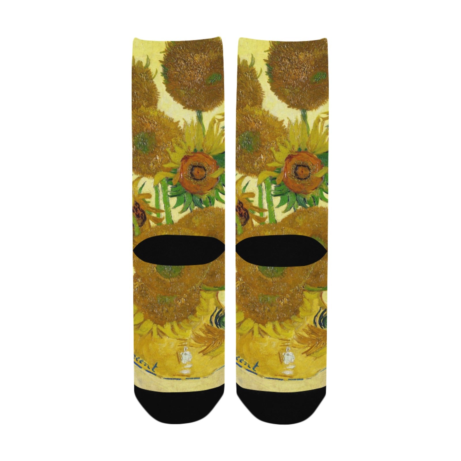 van gogh sunflower women's crew socks – Sole Design Studio