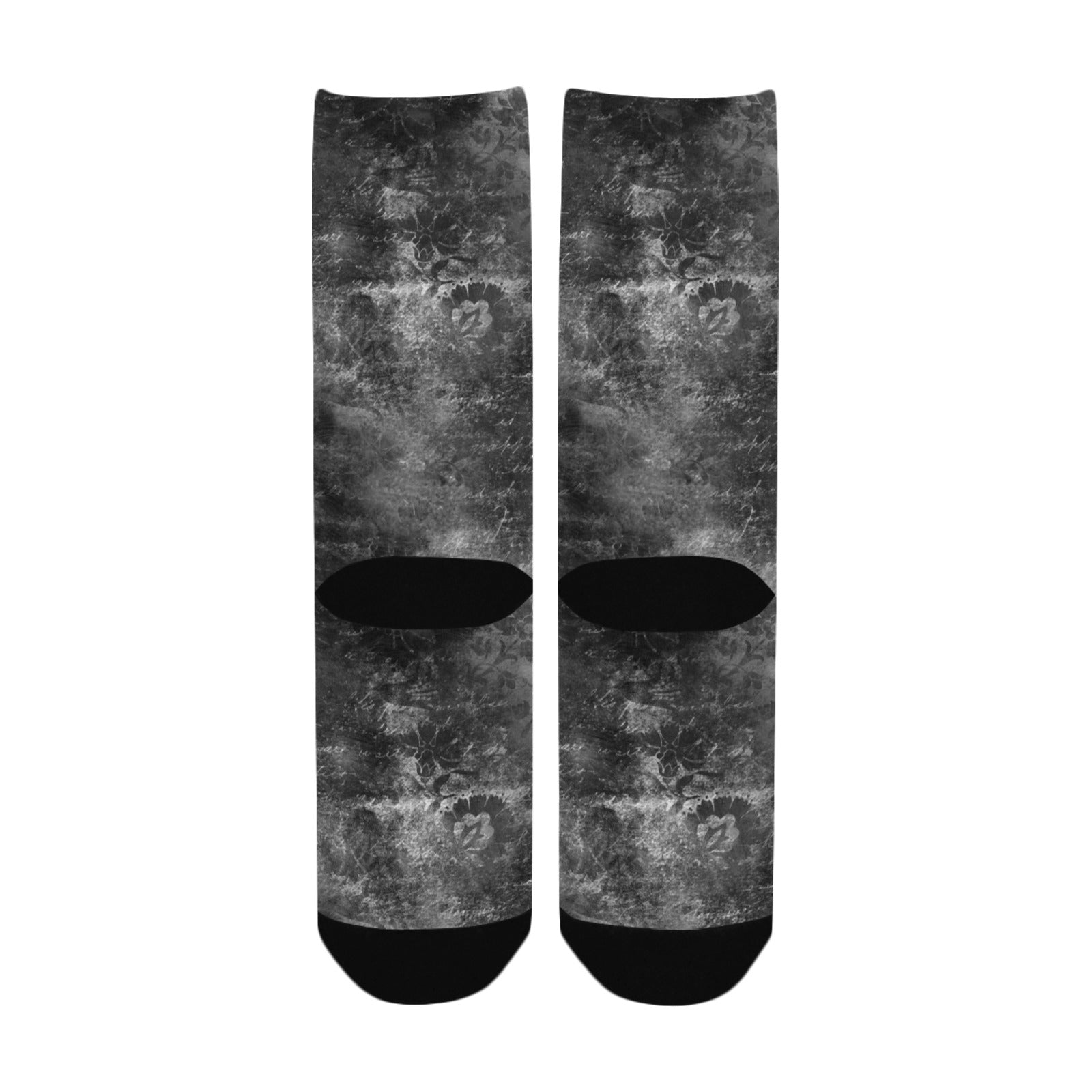 seamless distressed black women's crew socks – Sole Design Studio