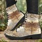Dragonfly Paisley Handcrafted Women's Vegan Leather Combat Boots