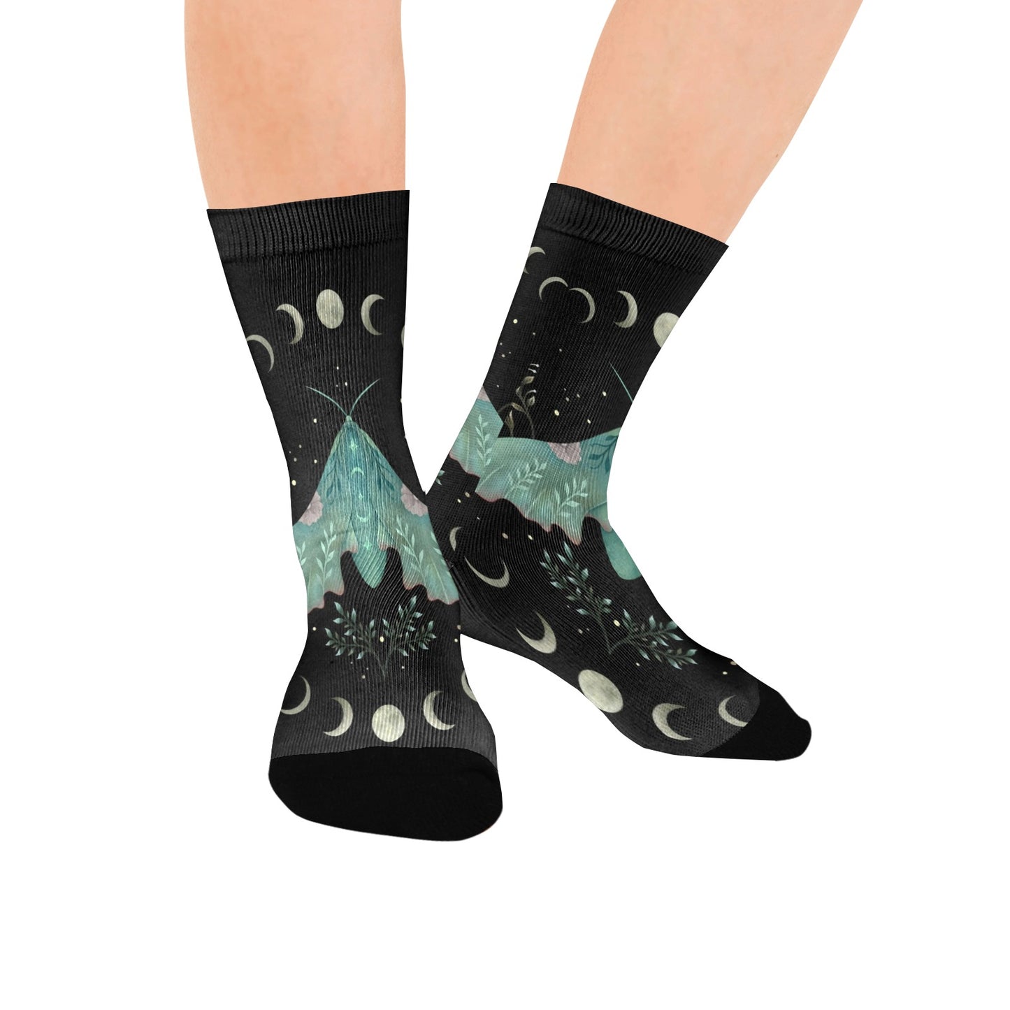 Lunar Moth Socks - Custom Socks for Women Made in USA