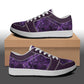 Purple Victorian Pattern Women's Vegan  Leather Sneakers