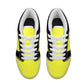 Black Yellow Women's Low Top Vegan Leather Sneakers