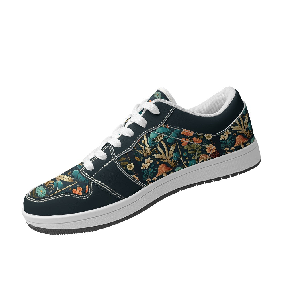 Mystical Mushroom Boho Women's Vegan Leather Sneakers