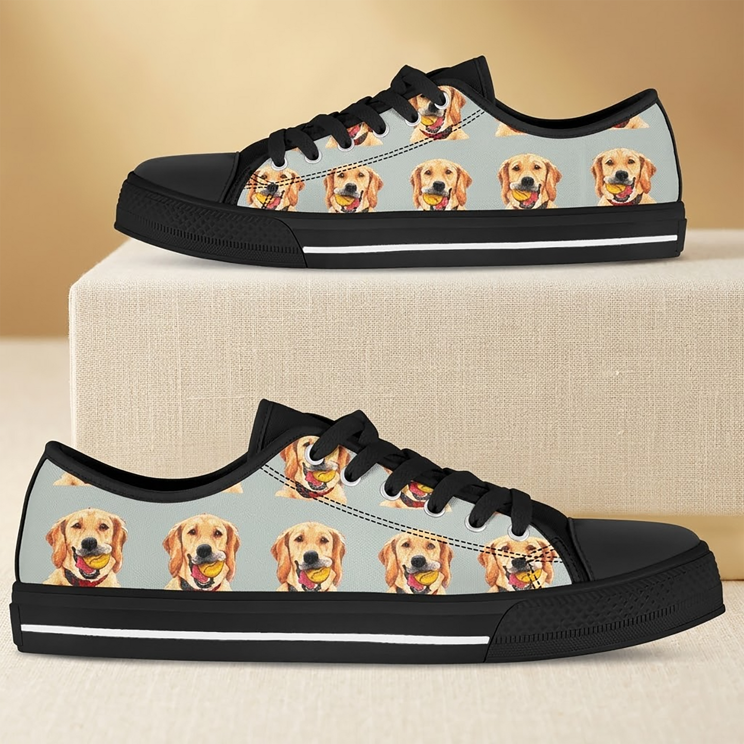 Golden Retriever Women's Low Top Sneakers Sneakers