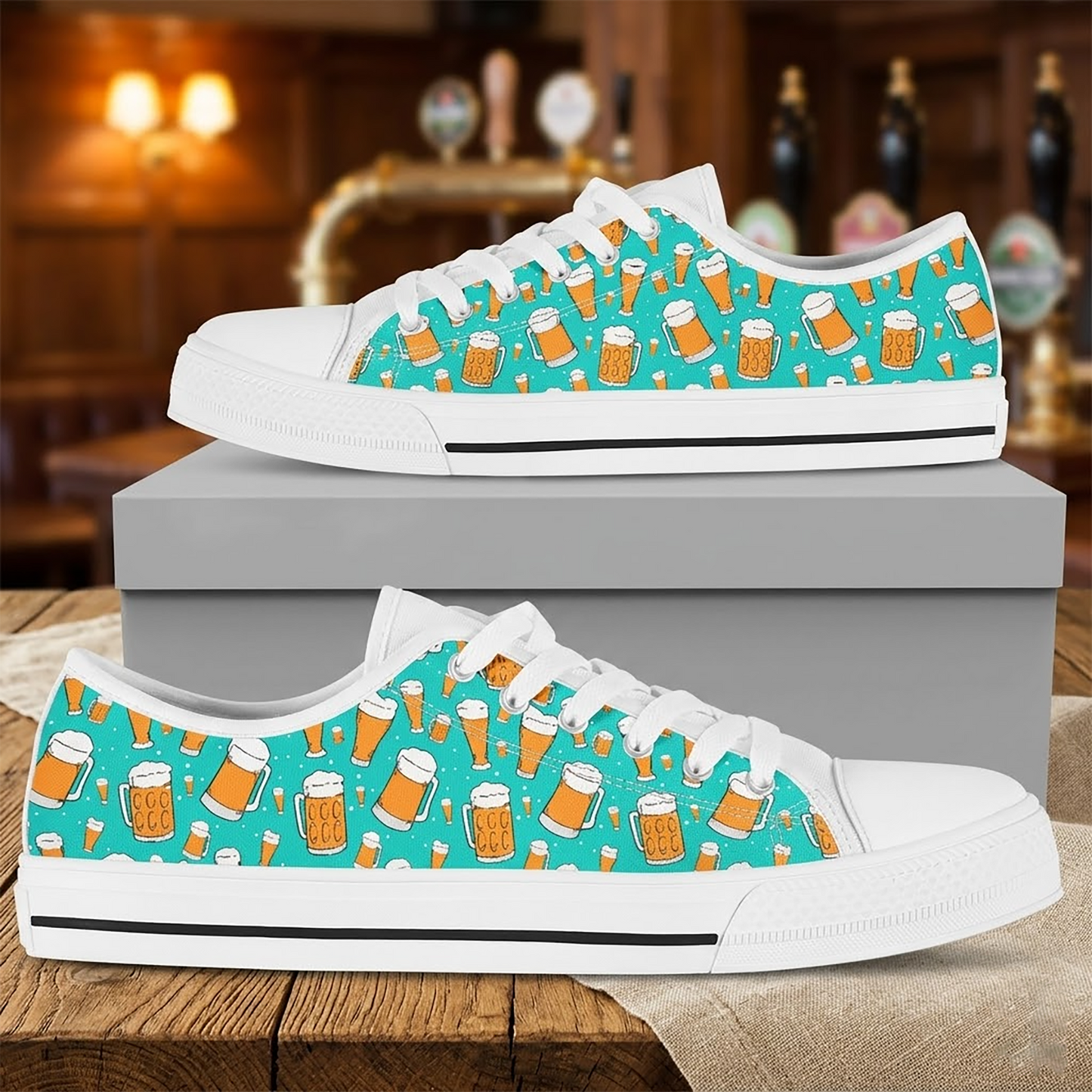 Dreamin' of Beer Women's Low Top Sneakers