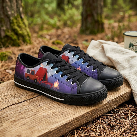 By the Camp Fire at Night Low Top Sneakers