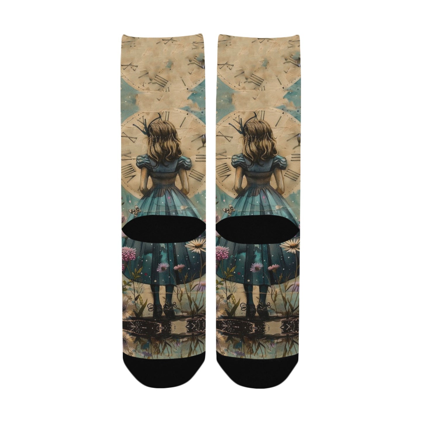 Alice in Wonderland Socks - Custom Socks for Women Made in USA