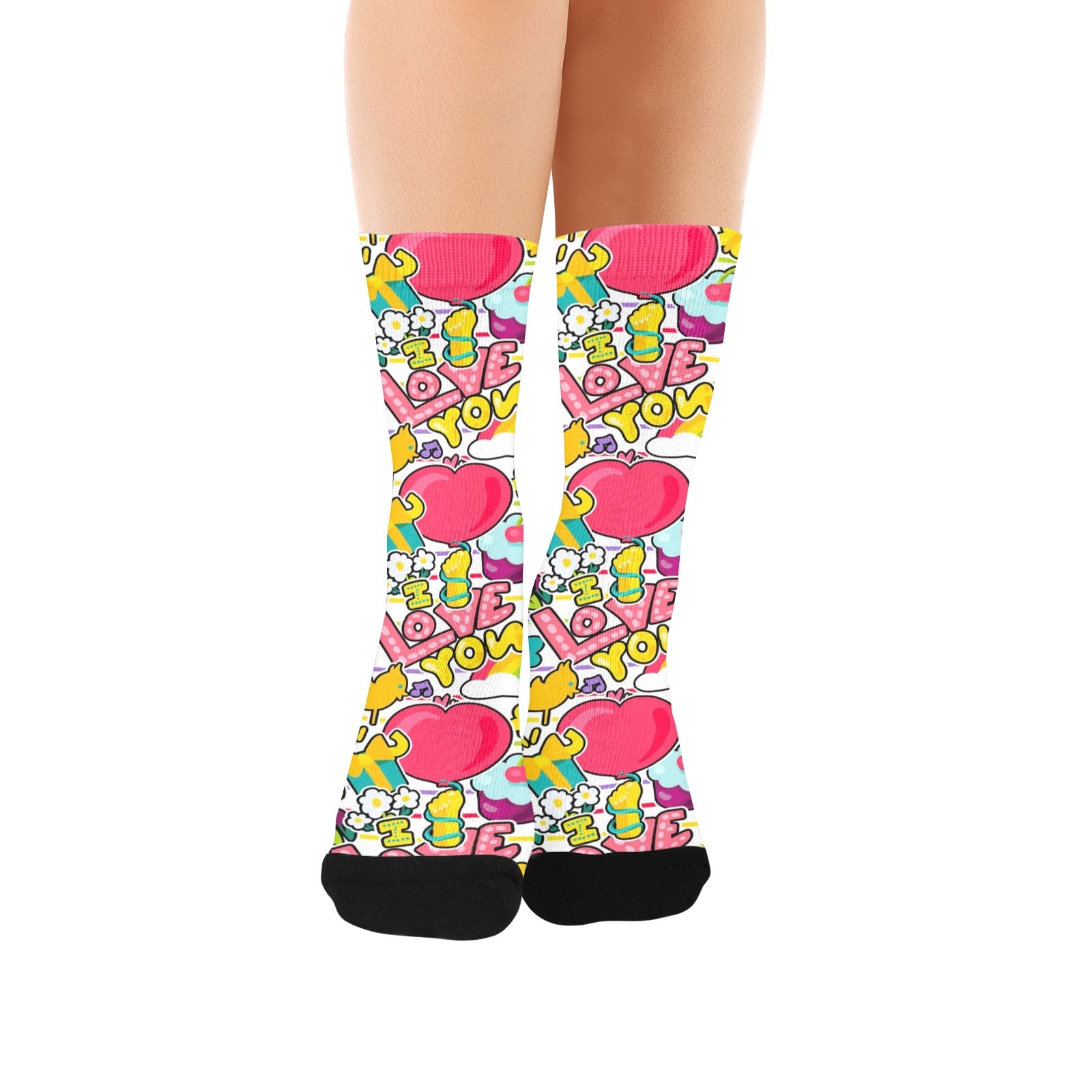 retro romantic women's crew socks – Sole Design Studio