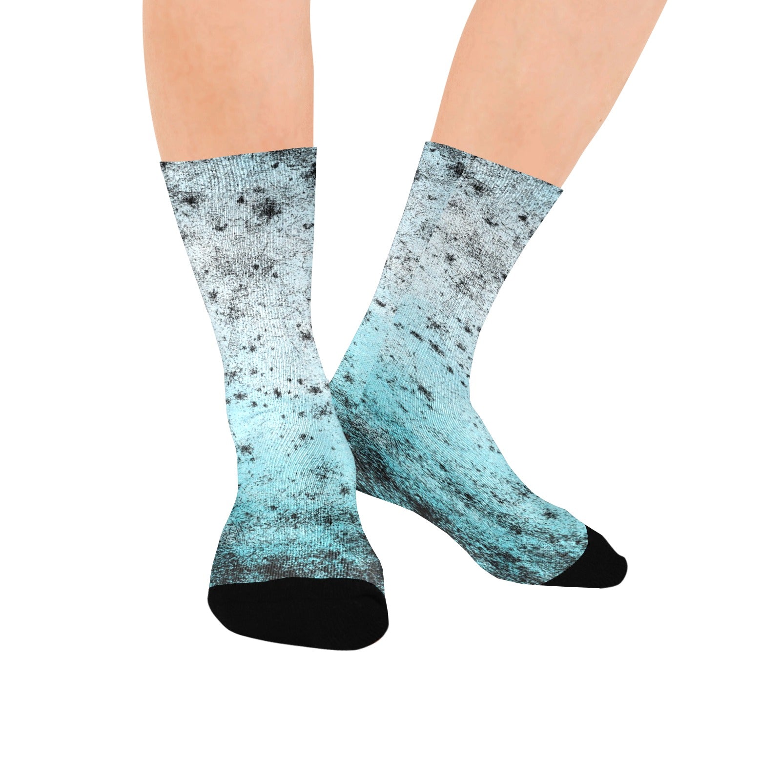 teal, black and blue women's crew socks – Sole Design Studio