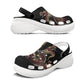 Chinese Dragons with Rose Flowers Women's Height Increasing clogs