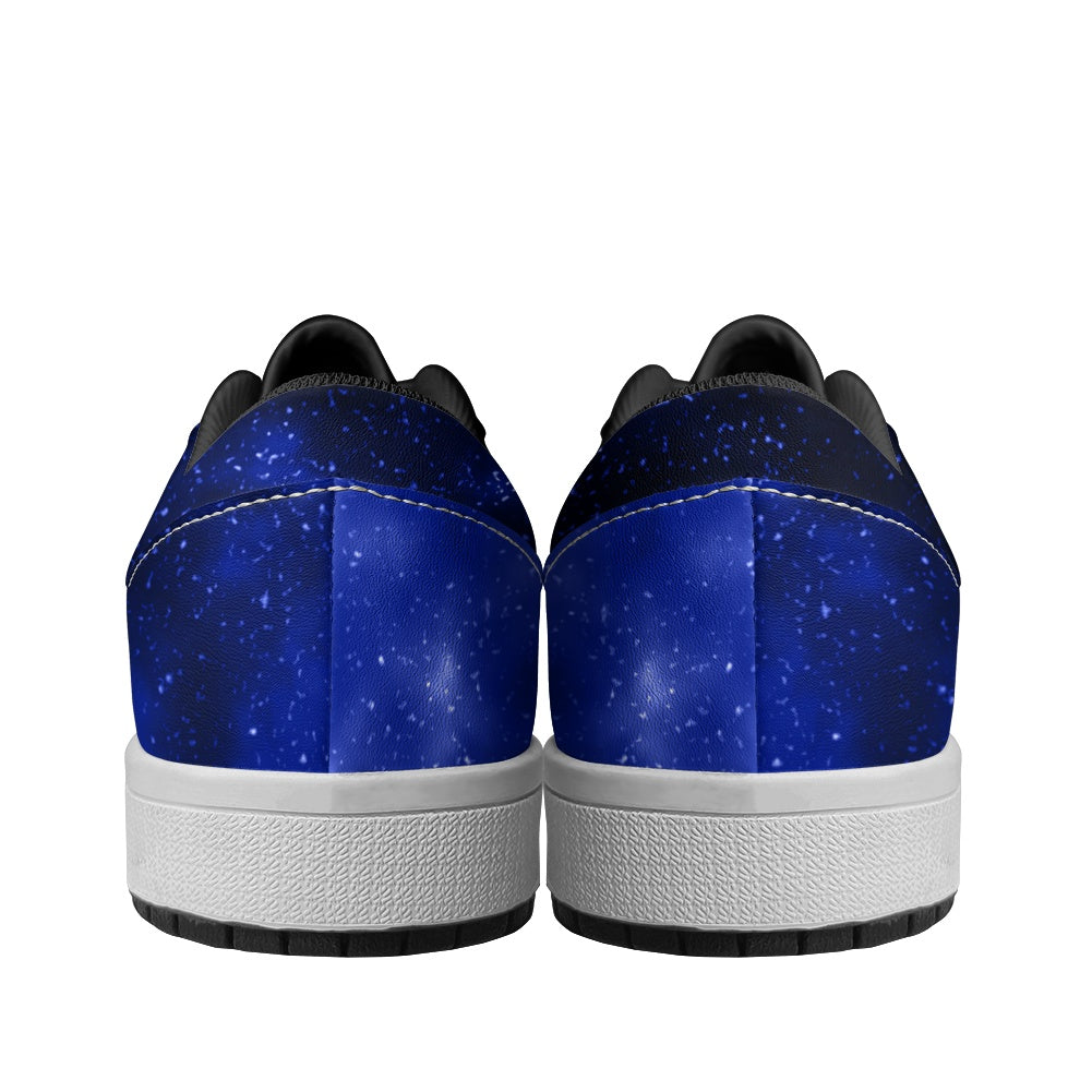 Blue Galaxy Women's Vegan Leather Sneakers