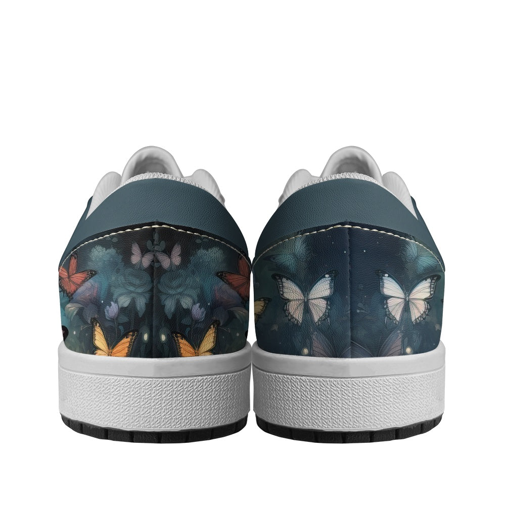 Butterfly Women's Low Top Leather Sneakers