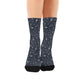 silver starry night digital women's crew socks – Sole Design Studio
