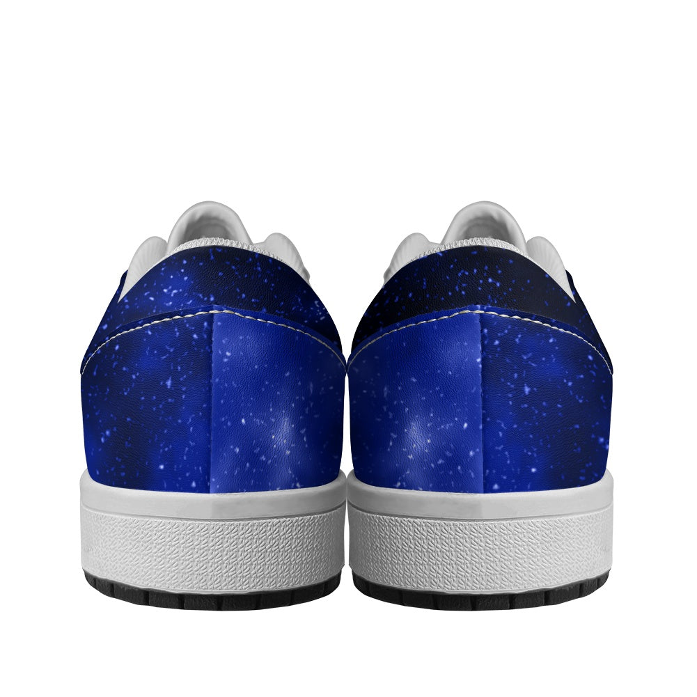 Blue Galaxy Women's Vegan Leather Sneakers