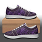 Purple Victorian Pattern Women's Vegan  Leather Sneakers