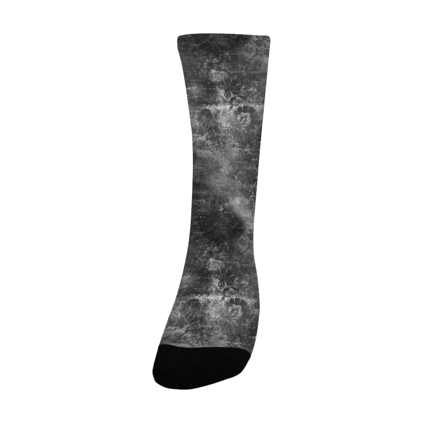seamless distressed black women's crew socks – Sole Design Studio