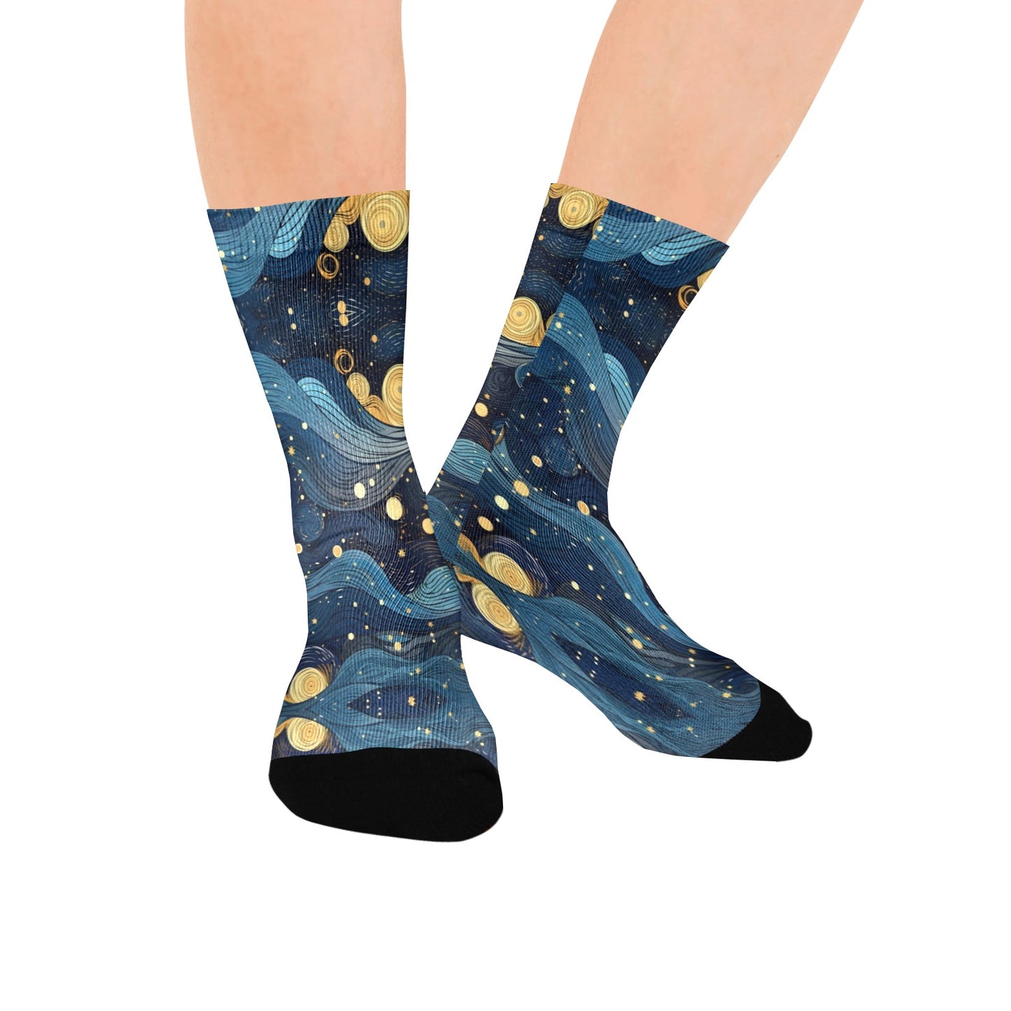 starry night galaxy women's crew socks – Sole Design Studio
