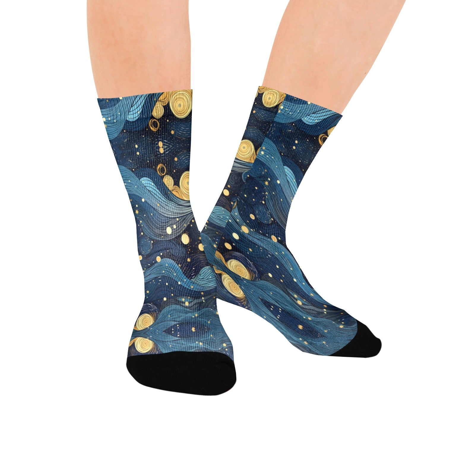 starry night galaxy women's crew socks – Sole Design Studio