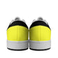 Black Yellow Women's Low Top Vegan Leather Sneakers